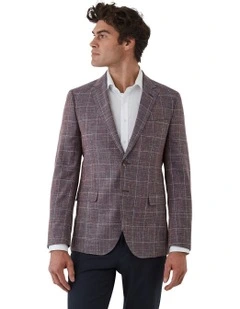 Angelo Tailored Fit Sports Jacket In Pink