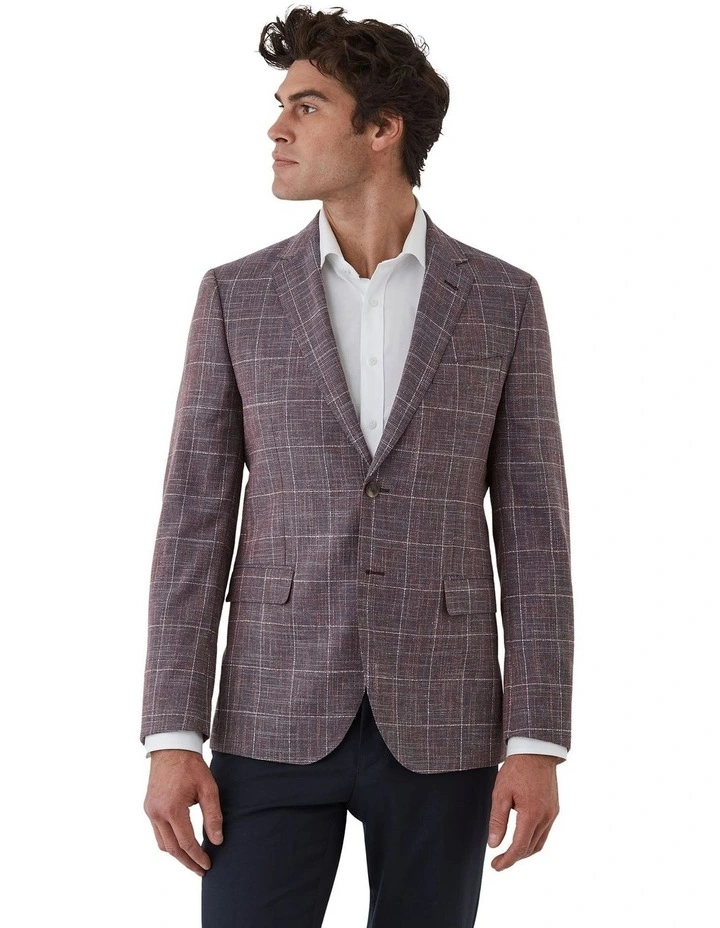 Angelo Tailored Fit Sports Jacket In Pink image 1