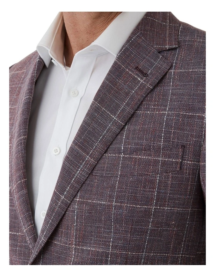 Angelo Tailored Fit Sports Jacket In Pink image 4