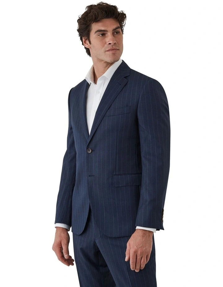 Stefano Tailored Fit Jacket In Navy image 3