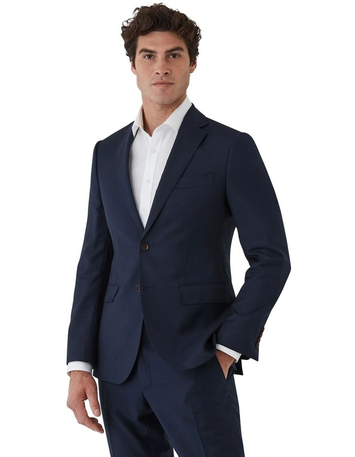 Stefano Tailored Fit Jacket In Navy image 3