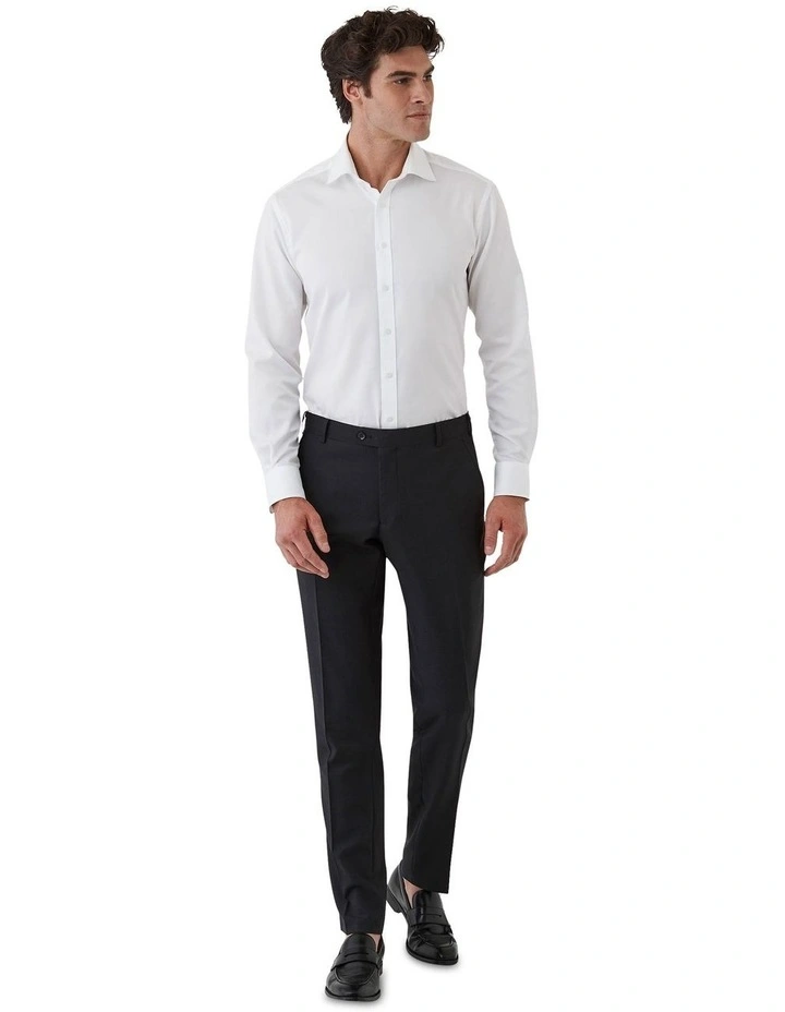 Fabio Tailored Fit Trouser In Black image 3