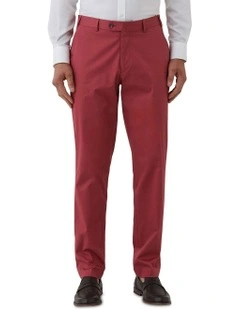 Maurizio Tailored Fit Casual Trouser In Bordeaux