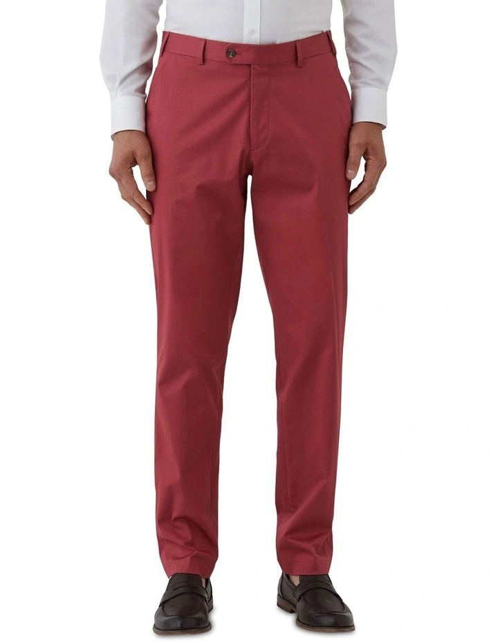 Maurizio Tailored Fit Casual Trouser In Bordeaux image 1