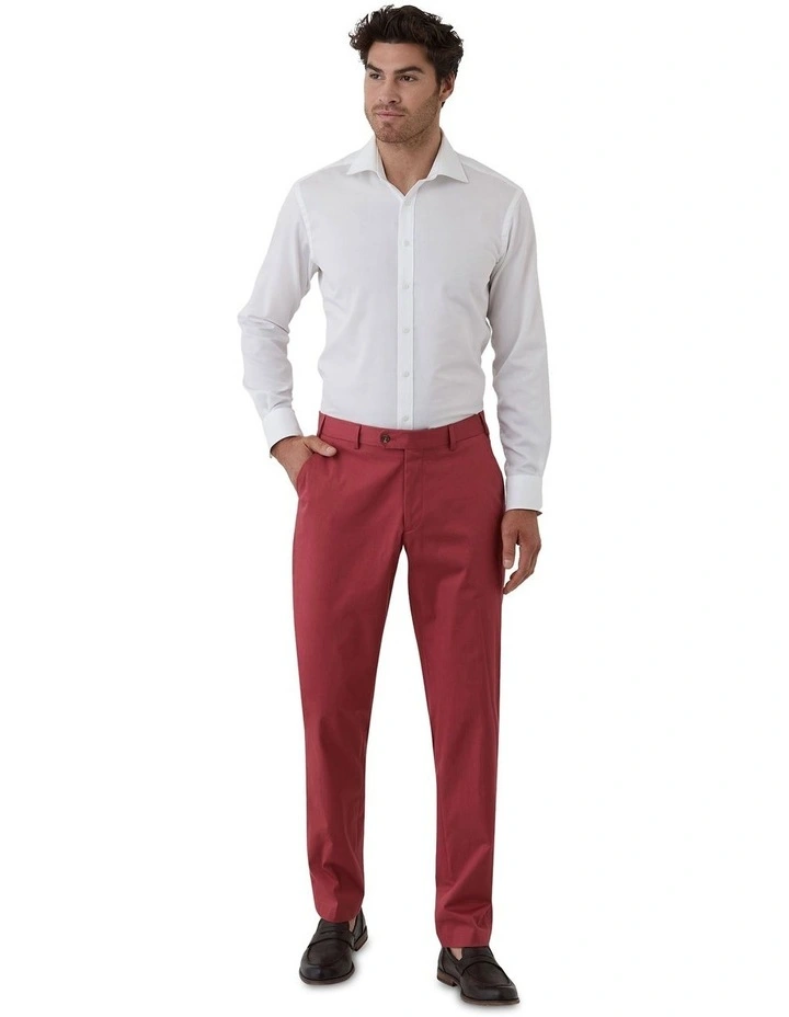 Maurizio Tailored Fit Casual Trouser In Bordeaux image 3
