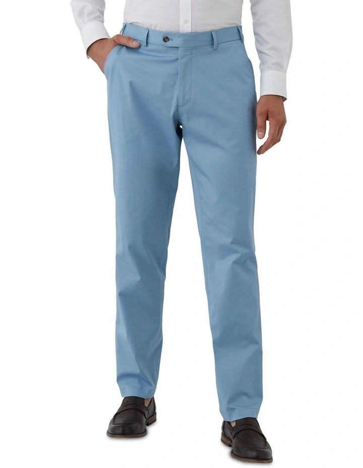 Maurizio Tailored Fit Casual Trouser in Light Blue image 1