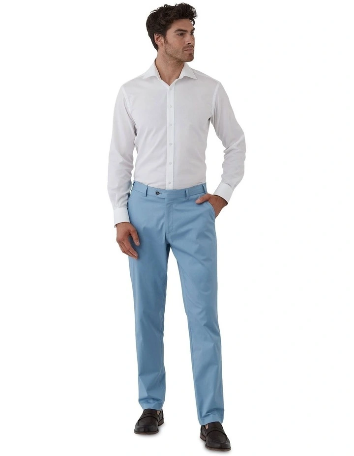 Maurizio Tailored Fit Casual Trouser in Light Blue image 3