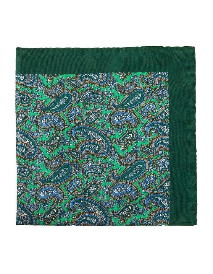 Emerald Mezzo Paisley Pocket Square image 1