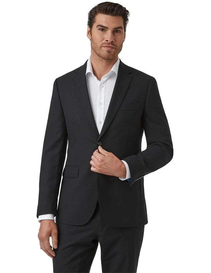 Stefano Tailored Fit Jacket in Black image 1