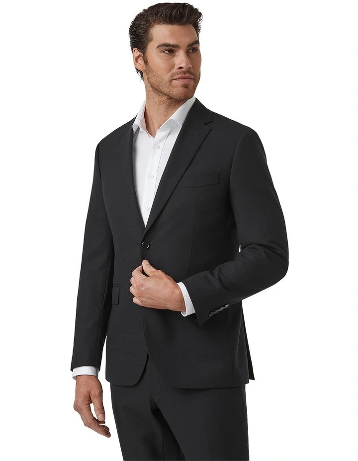 Stefano Tailored Fit Jacket in Black image 4