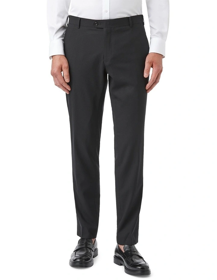 Fabio Tailored Fit Trouser in Black image 1