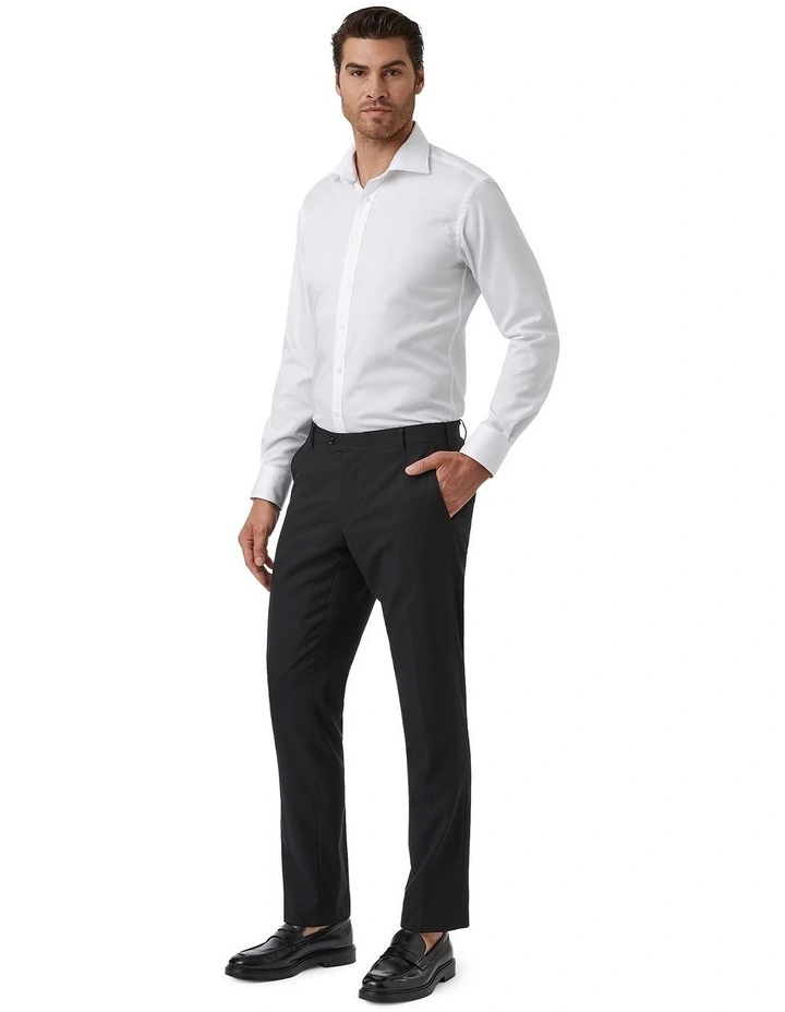 Fabio Tailored Fit Trouser in Black image 2