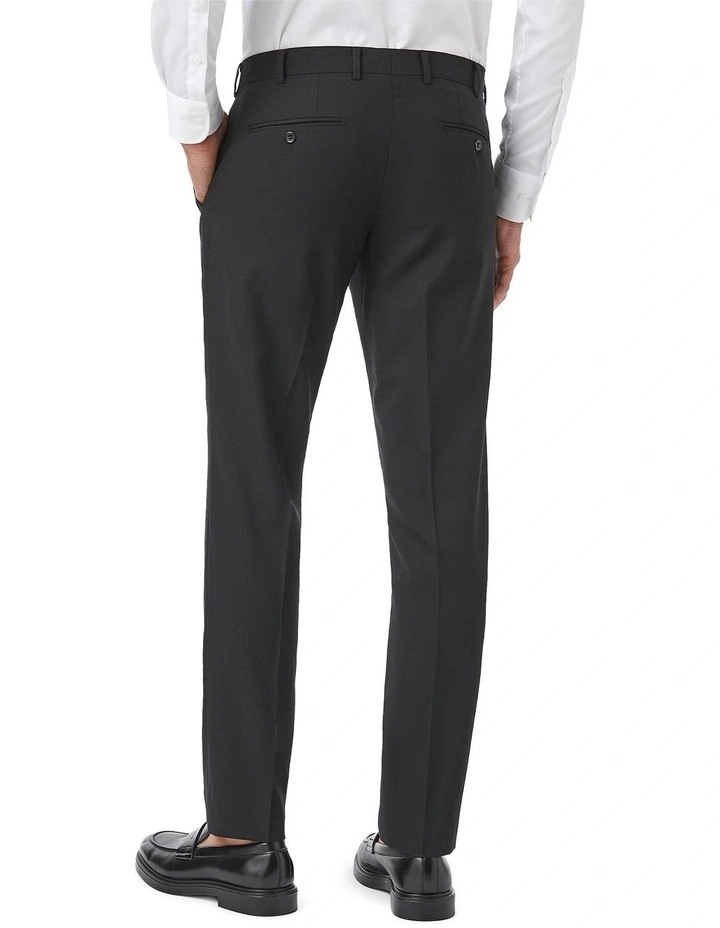 Fabio Tailored Fit Trouser in Black image 3