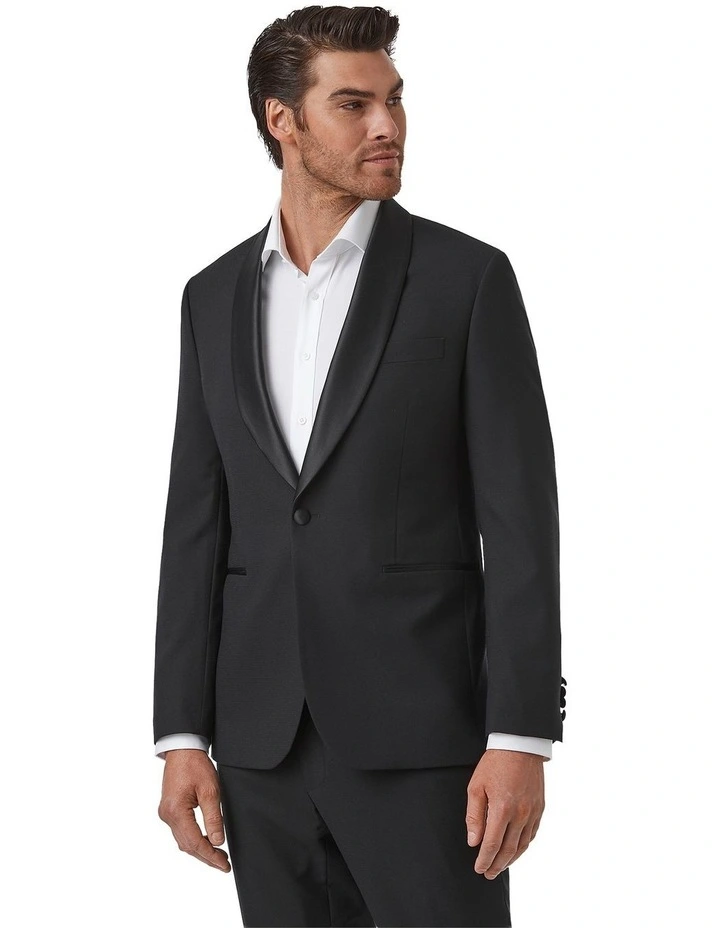 Giovanni Tailored Fit Jacket in Black image 4