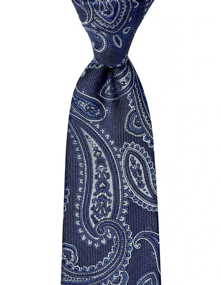 Paisley Blue Silk Tie image 1