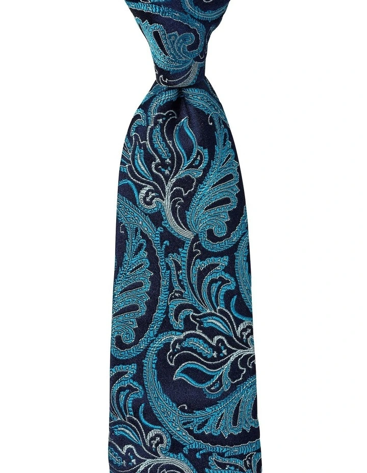 Vite Floral Silk Tie In Teal image 1