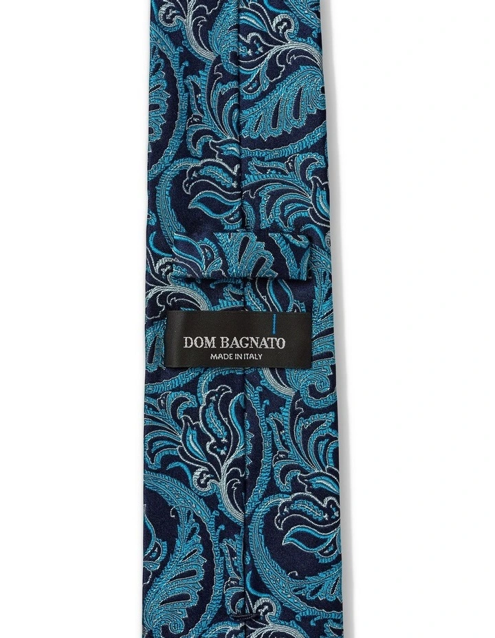 Vite Floral Silk Tie In Teal image 2