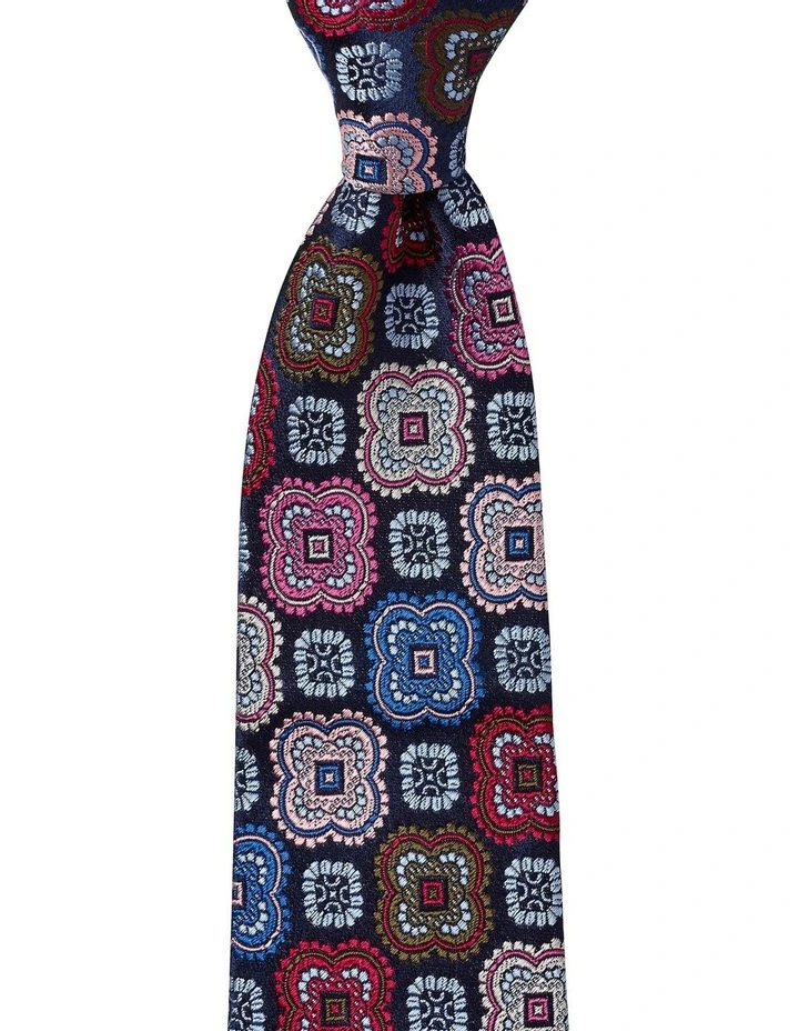 Grande Foulard Silk Tie In Blue Multi image 1