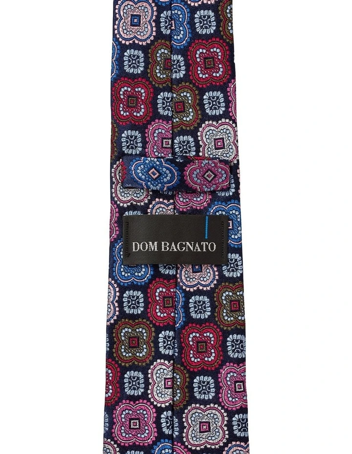 Grande Foulard Silk Tie In Blue Multi image 2