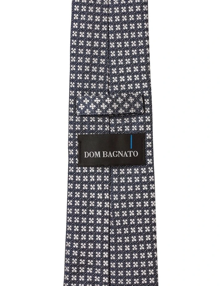 Metallico Foulard Silk Tie in Pewter image 2