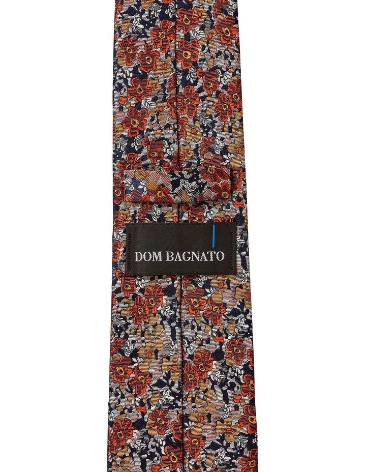 Acquerello Fiori Silk Tie In Orange image 2