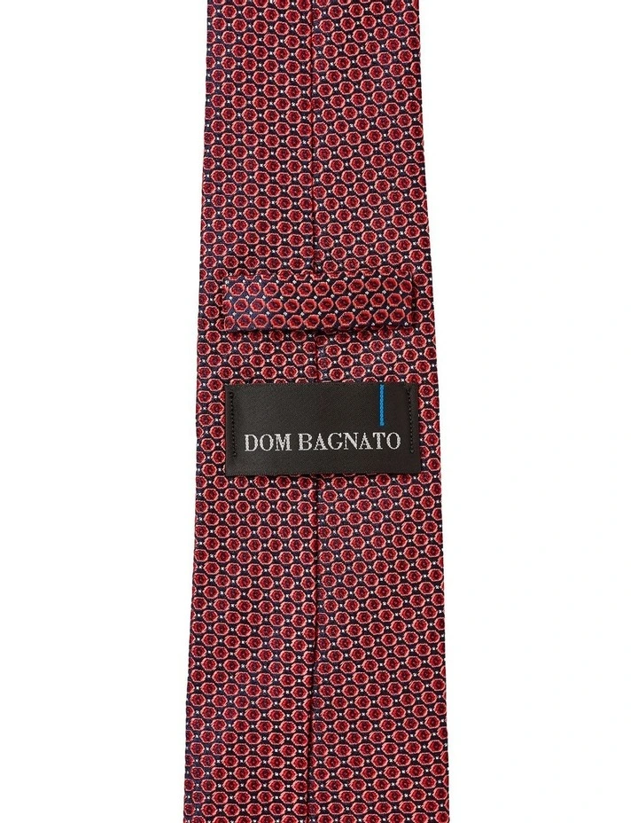 Diamente Spot Silk Tie In Red image 2