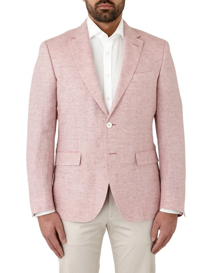 Angelo Tailored Fit Sports Jacket in Pink image 1