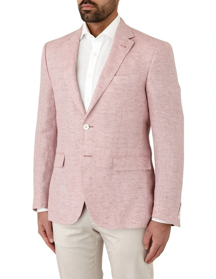 Angelo Tailored Fit Sports Jacket in Pink image 3