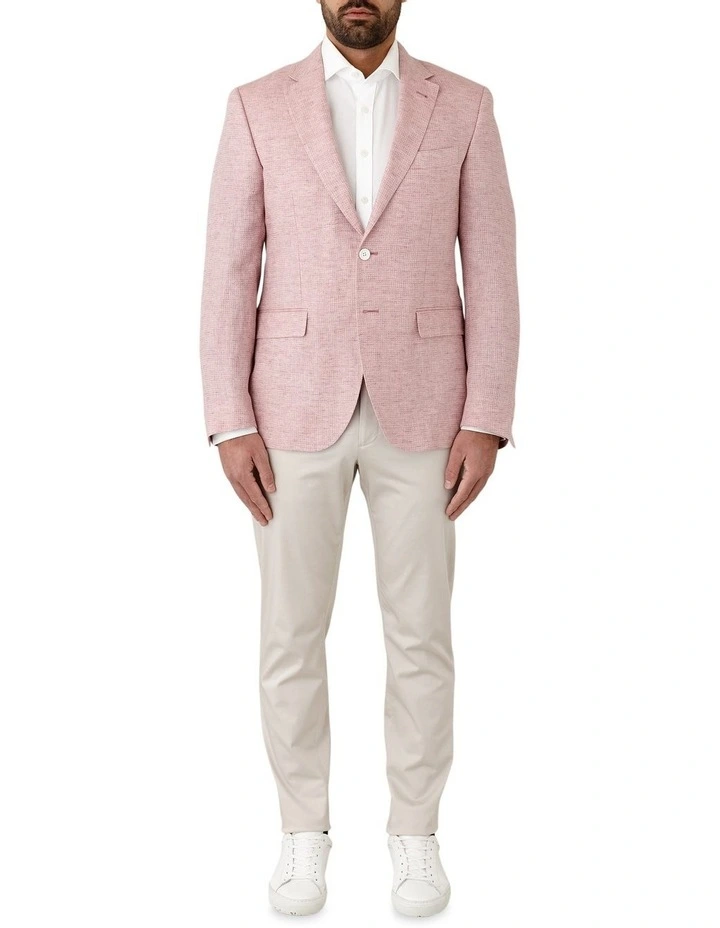 Angelo Tailored Fit Sports Jacket in Pink image 5