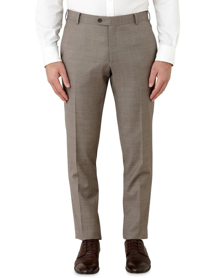 Fabio Tailored Fit Trouser In Taupe image 1