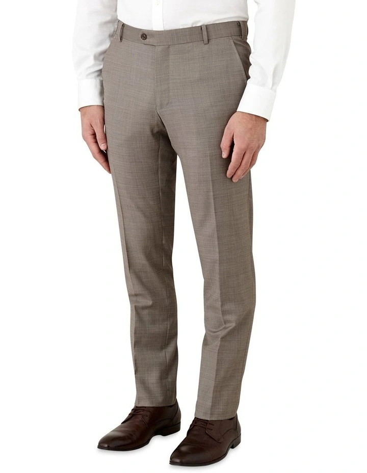 Fabio Tailored Fit Trouser In Taupe image 3