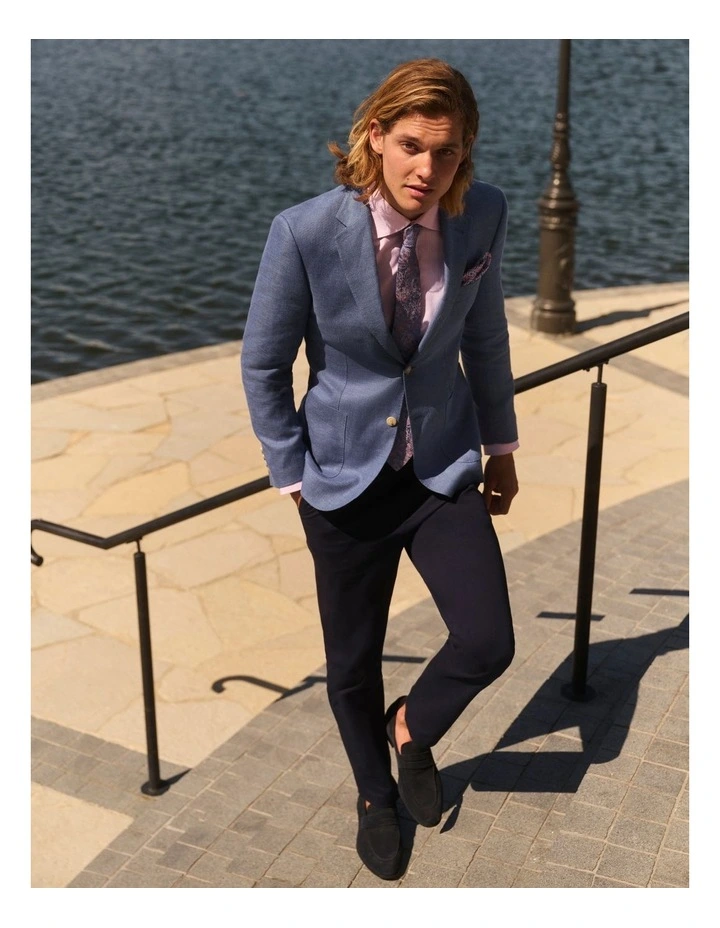 Christiano Modern Fit Chino in Blue image 2
