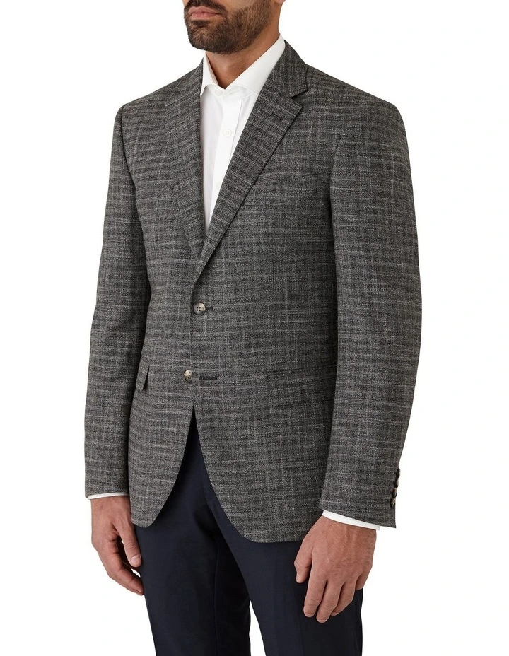 Angelo Tailored Fit Sports Jacket in Grey image 3