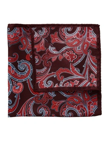 Paisley Silk Pochette in Red