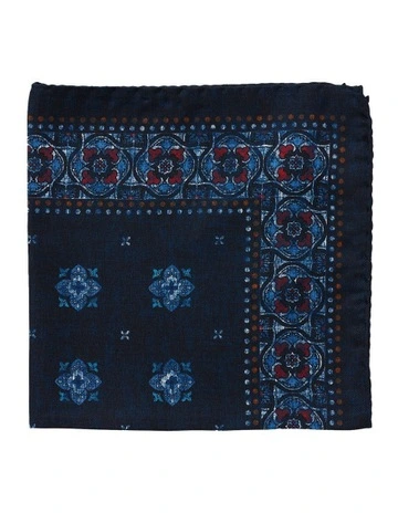 Mosaico Silk Pochette in Navy