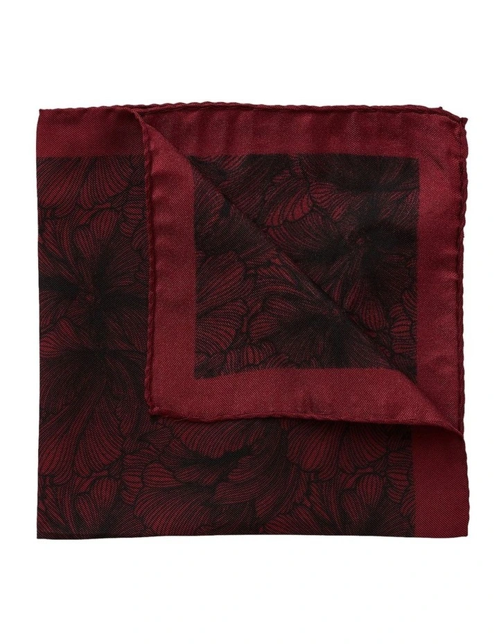 Floral Silk Pochette in Wine image 2