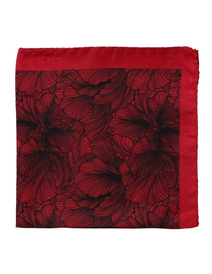 Floral Silk Pochette in Red image 1
