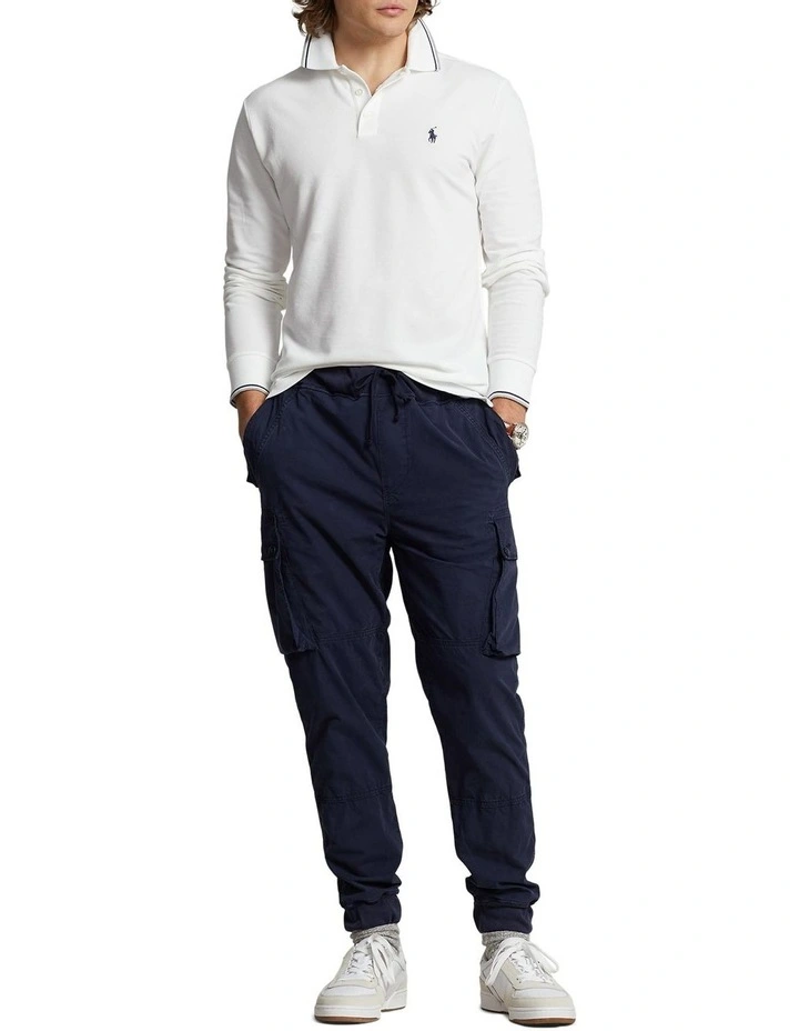 Polo Ralph Lauren Custom Slim Fit Stretch Mesh Polo Shirt in White | MYER