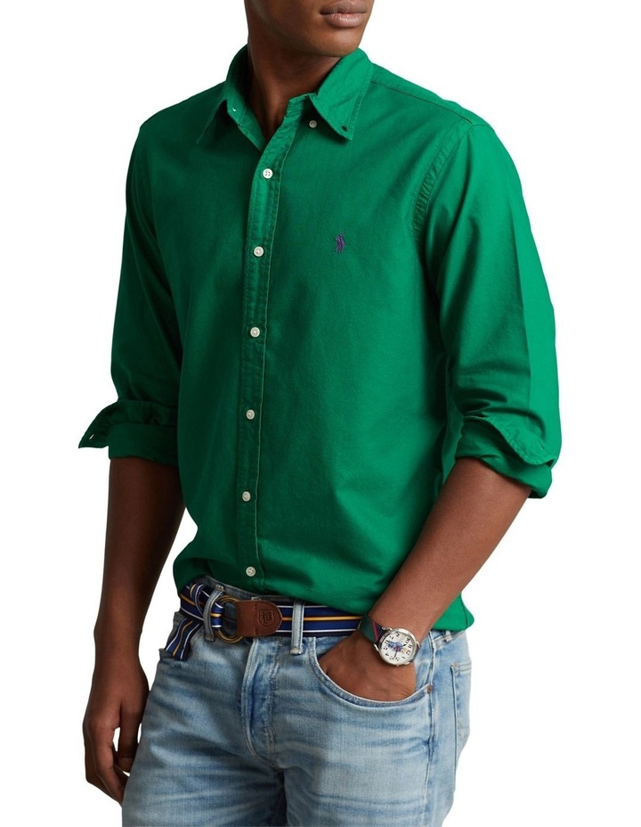 Ralph lauren solid oxford shirt clearance