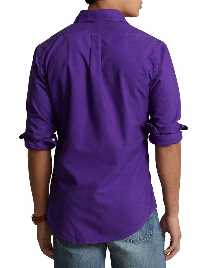 Polo Ralph Lauren Classic Fit Garment-Dyed Oxford Shirt in Purple