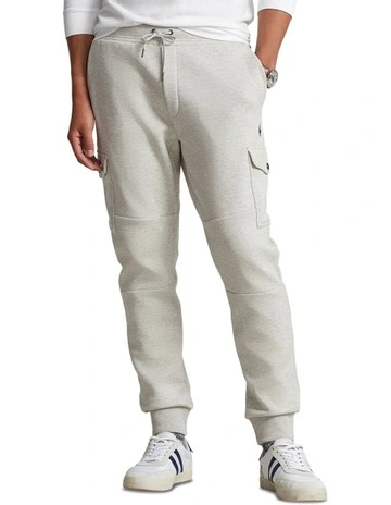 Double-Knit Cargo Jogger Pant in Grey