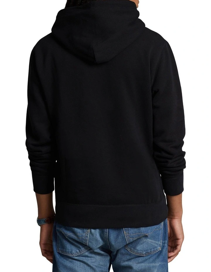 The Fleece Logo Hoodie in Black image 2