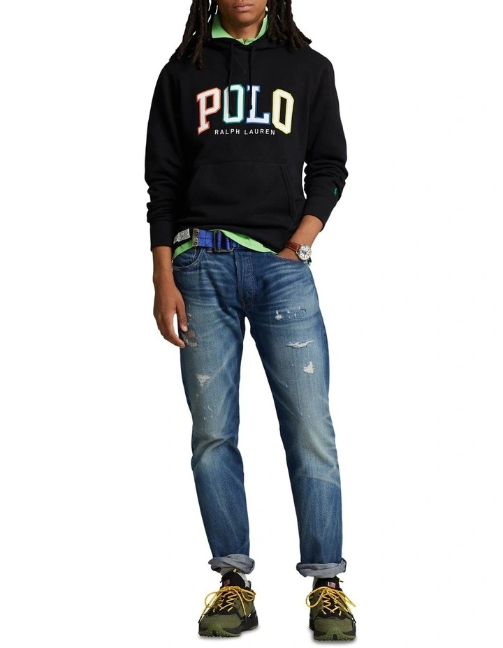 The Fleece Logo Hoodie in Black image 3