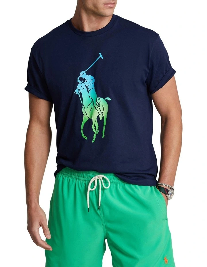 Polo Ralph Lauren Classic Fit Big Pony Jersey T-Shirt in Navy MYER
