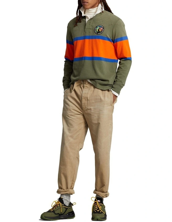 Classic Fit Striped Jersey Rugby Shirt in Assorted image 3