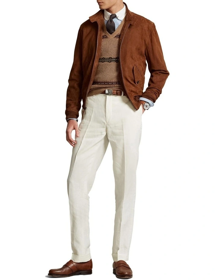 Fair Isle Wool Sweater Vest in Beige image 3
