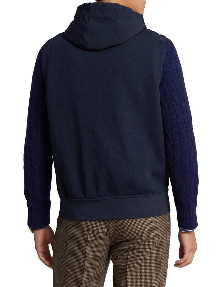Hybrid Hooded Vest in Navy image 2