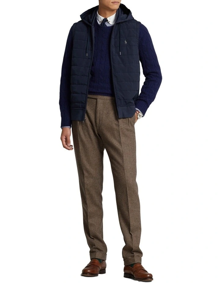 Hybrid Hooded Vest in Navy image 3