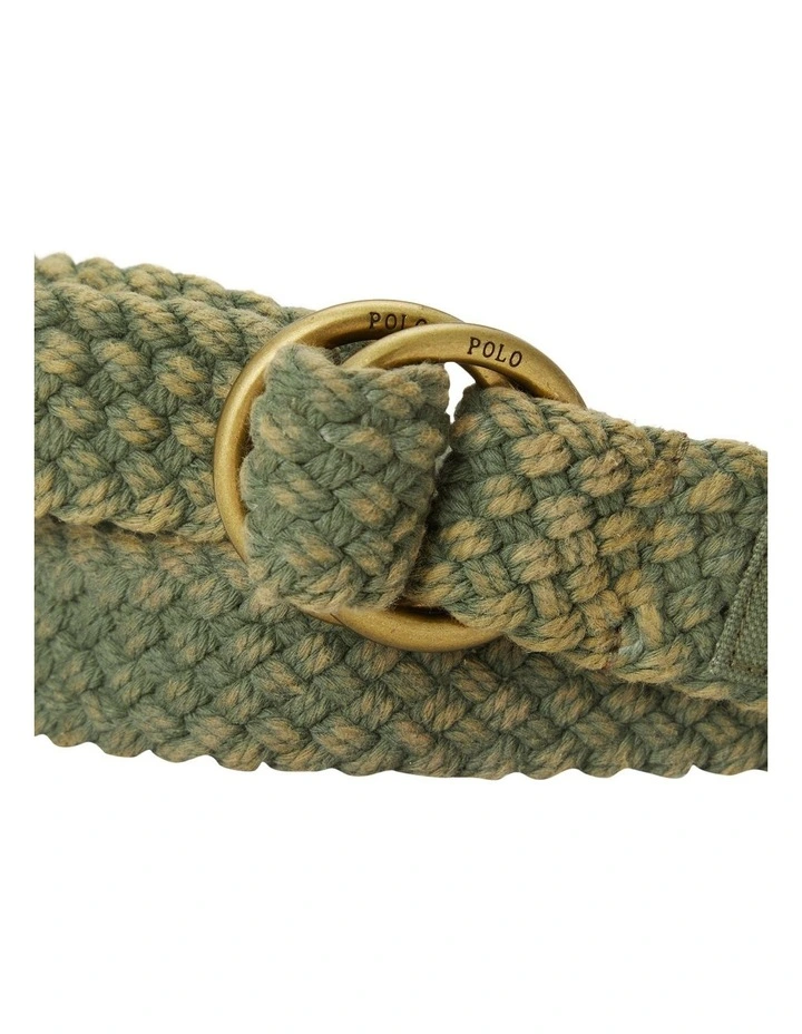 Leather-Trim Cotton Belt image 2