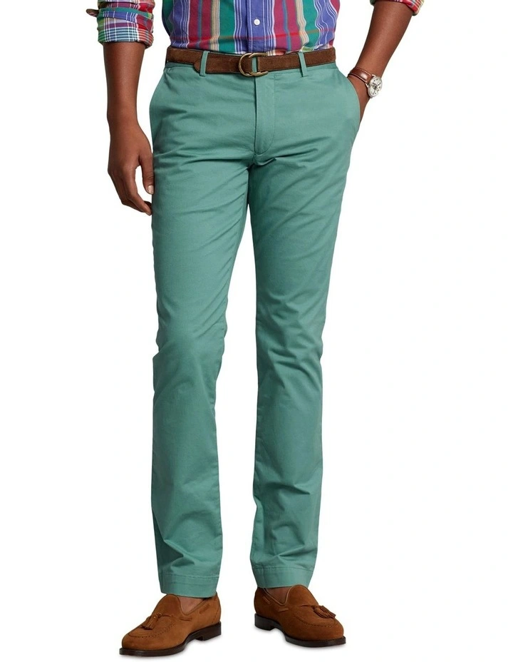 Stretch Slim Fit Chino Pant in Green image 1